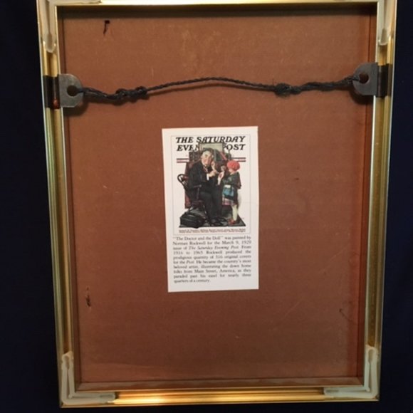 "Doctor and the Doll" Framed CPC Reproduction Print Wall Art by Norman Rockwell - Picture 4 of 11